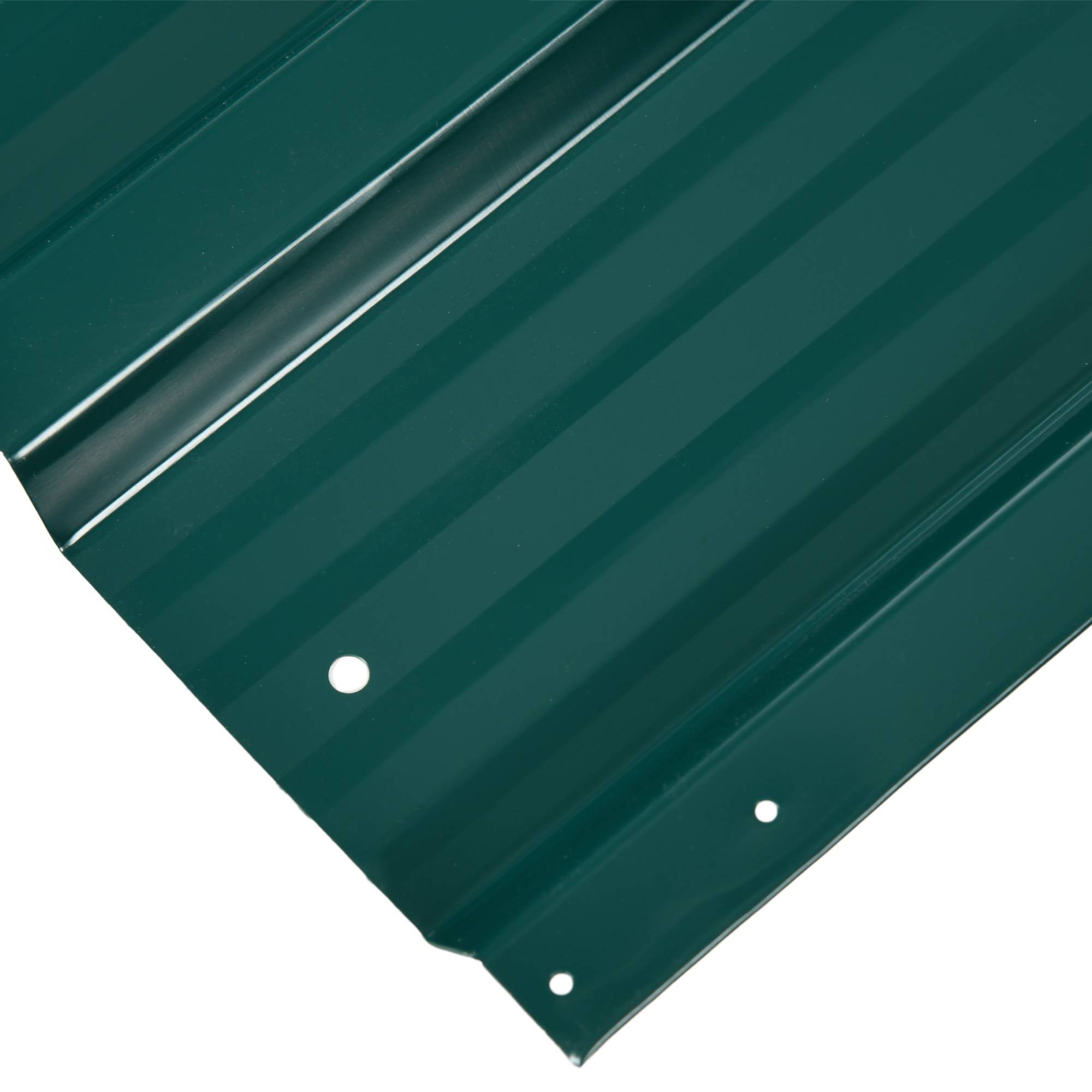 Ensemble de 12 panneaux de toiture en acier galvanisé de 7 m² pour abri de jardin, 129 x 45 cm, vert. - Image 10