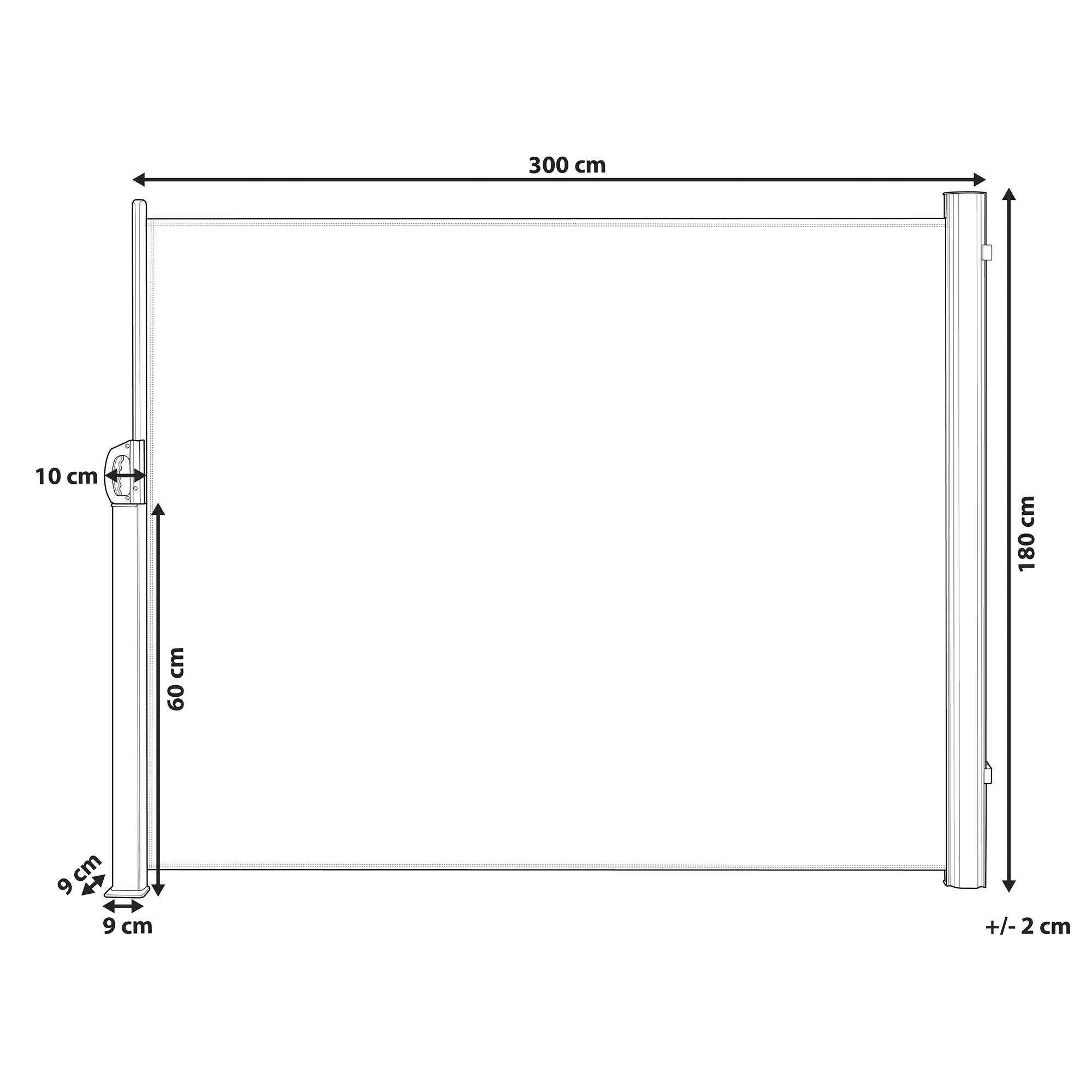 Beliani - Auvent de Jardin Latéral Rétractable 180 x 300 cm En Polyester Beige Pour Votre Espace Extérieur Jardin ou Terrasse Dorio Beliani - Image 3