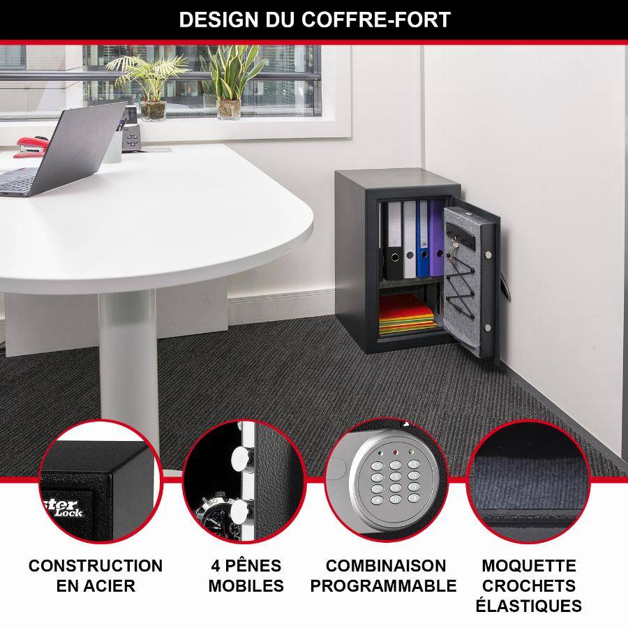 Masterlock - Coffre-fort MASTERLOCK Combinaison électronique - 61.7L - T6-331ML - Image 5