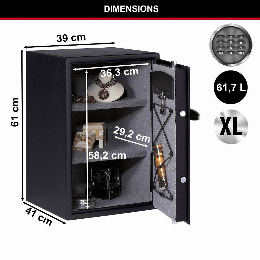 Masterlock - Coffre-fort MASTERLOCK Combinaison électronique - 61.7L - T6-331ML - Image 4