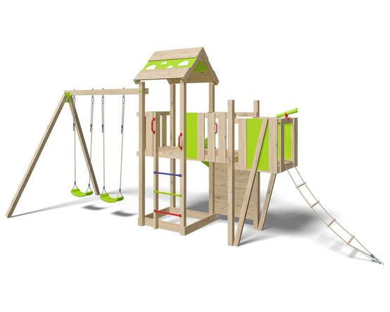 Aire de jeux bois 2,20 m STARRY XPRESSION - 10 enfants - Image 3