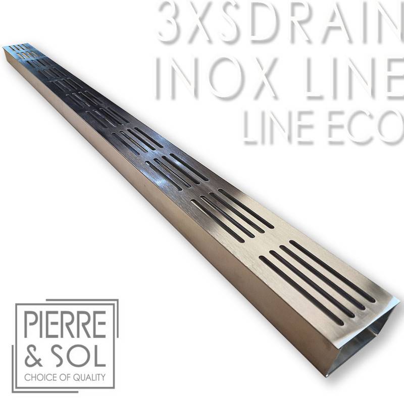 Caniveau Inox Hauteur 3,5 cm - 3XSDRAIN EASY Grille Inox Line - LINE ECO - Élément d'angle - Image 1