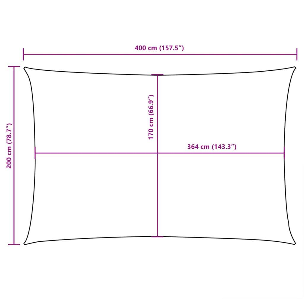 Voile de parasol - accessoire parasol - Tissu de remplacement pour parasol Tissu Oxford rectangulaire 2x4 m marron - MEUBLE PRO - Image 10