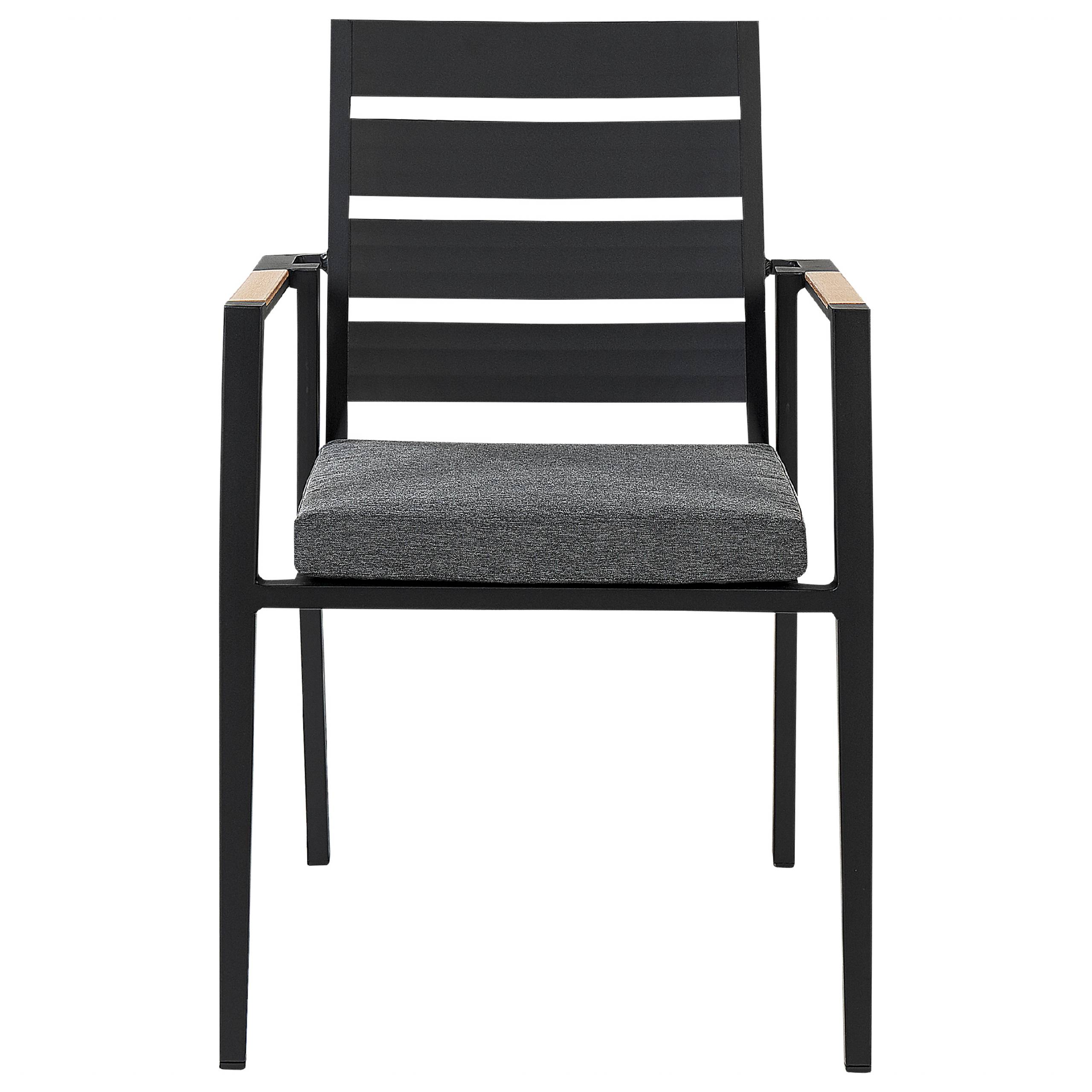 Beliani - Chaise de jardin Aluminium Noir TAVIANO - Beliani - Image 6