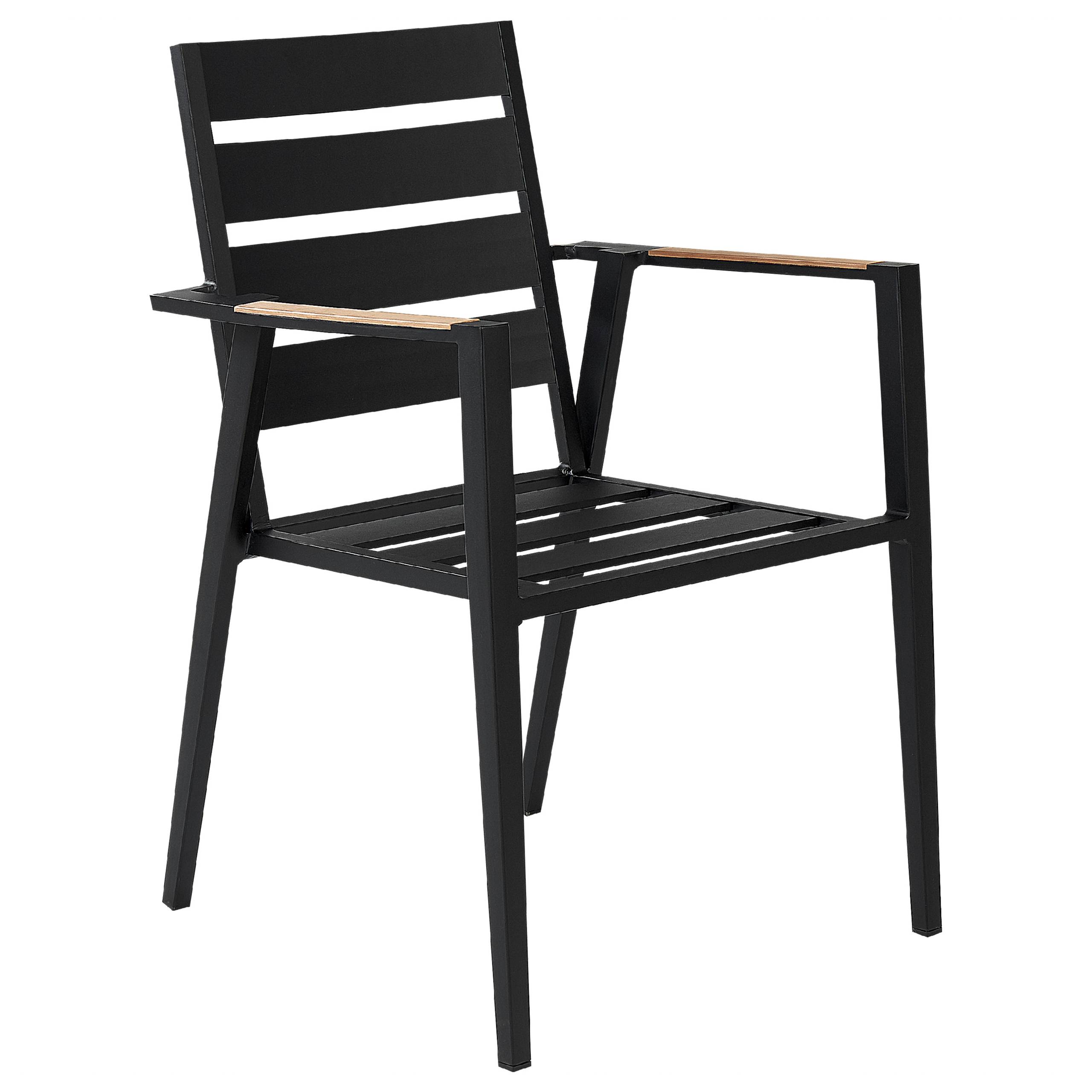 Beliani - Chaise de jardin Aluminium Noir TAVIANO - Beliani - Image 5