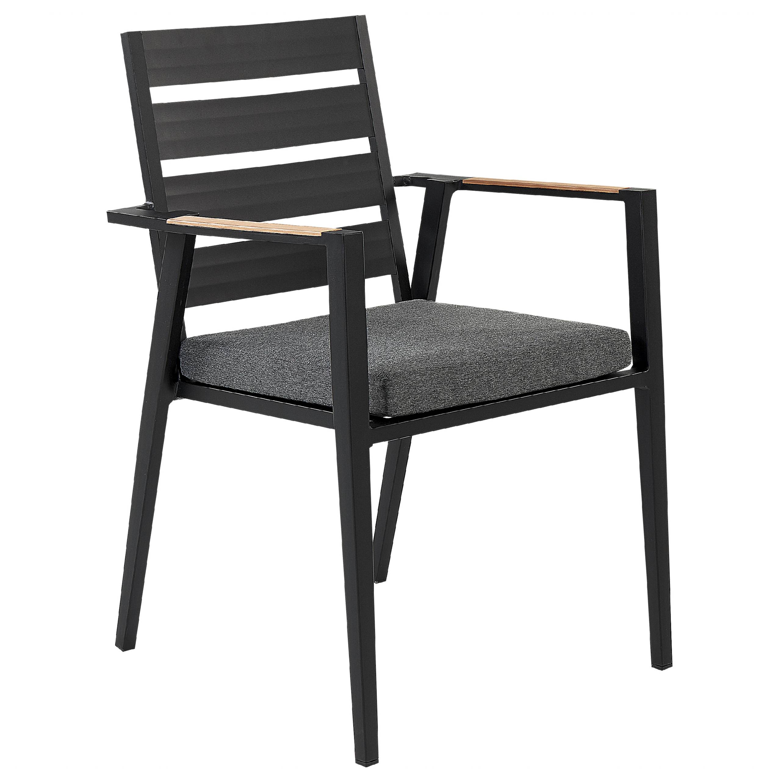 Beliani - Chaise de jardin Aluminium Noir TAVIANO - Beliani - Image 4