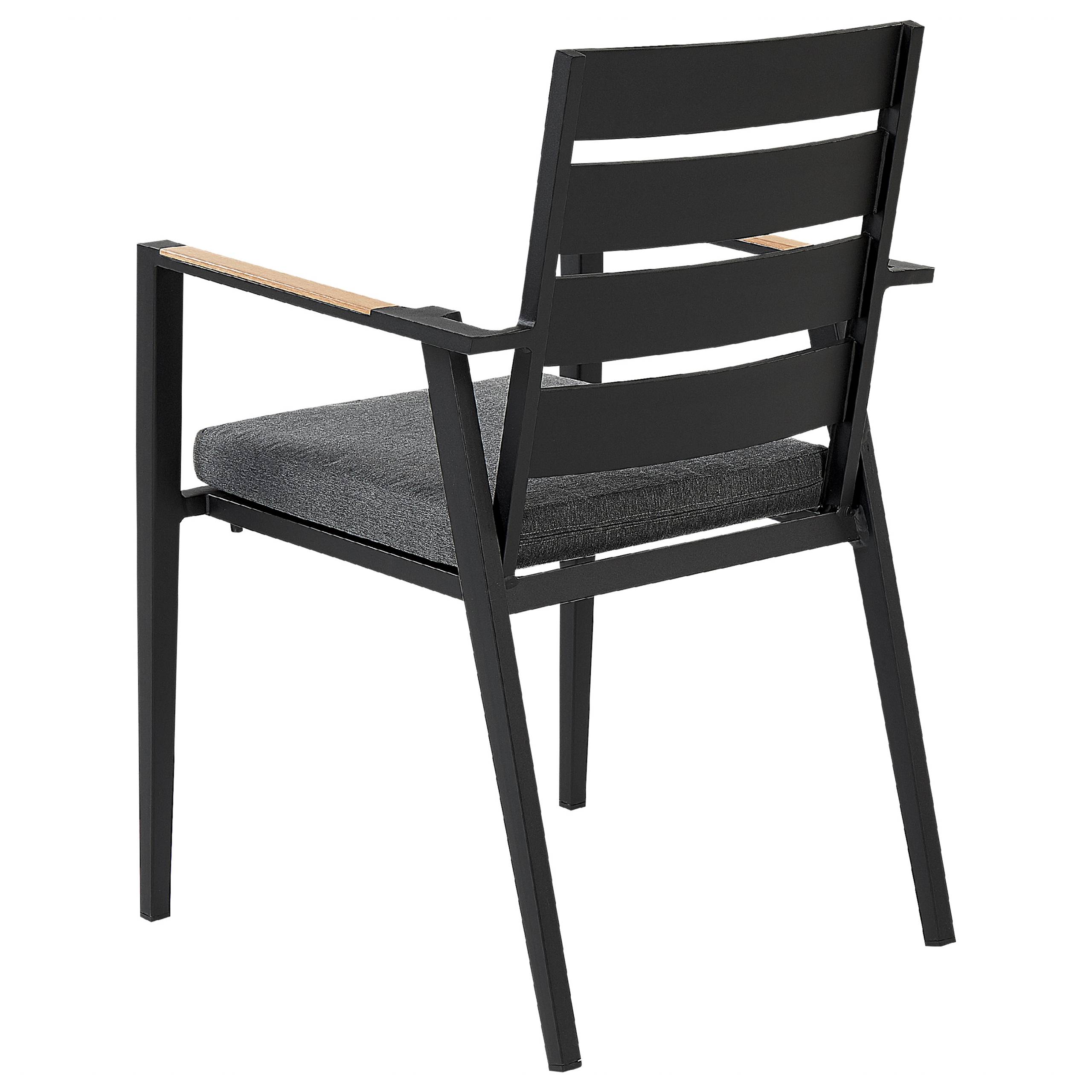Beliani - Chaise de jardin Aluminium Noir TAVIANO - Beliani - Image 7