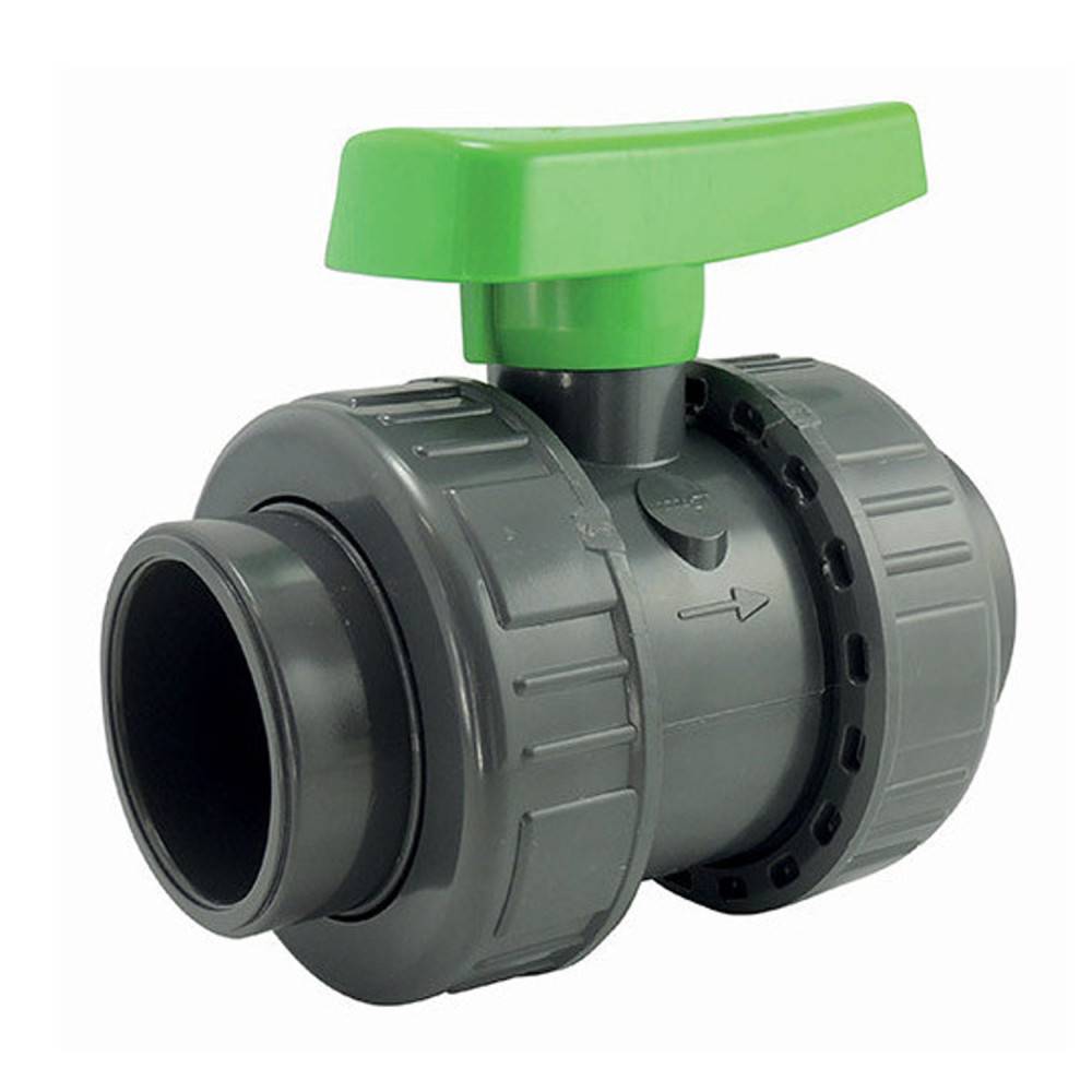 vanne PVC filetage  1 pouce poigner verte - Image 1