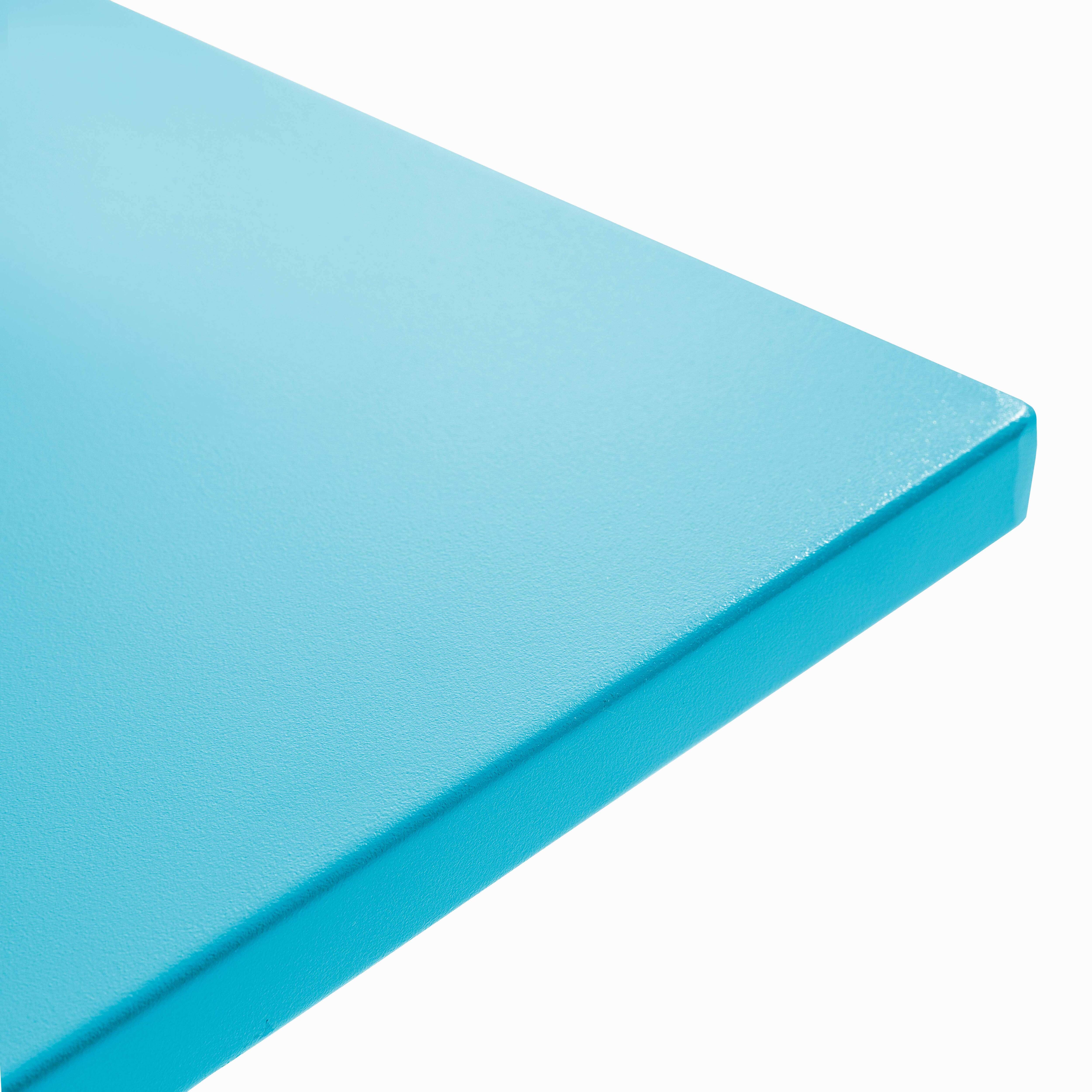 Oviala - Ensemble table de jardin carrée et 2 chaises métal turquoise Palavas - Oviala - Image 4