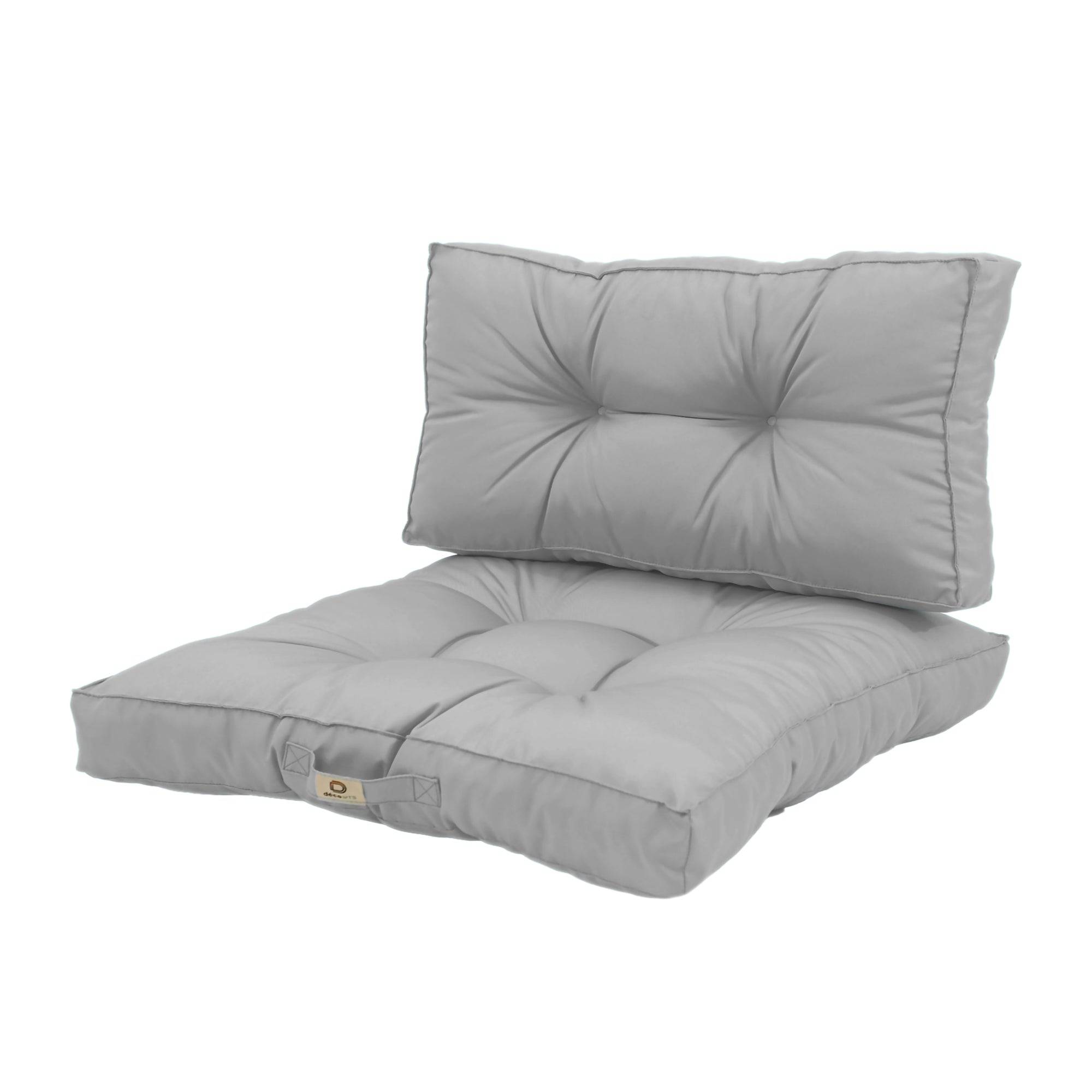 Coussins pour salon de jardin capitonné 60x60cm Gris galet - Déco arts - Image 1