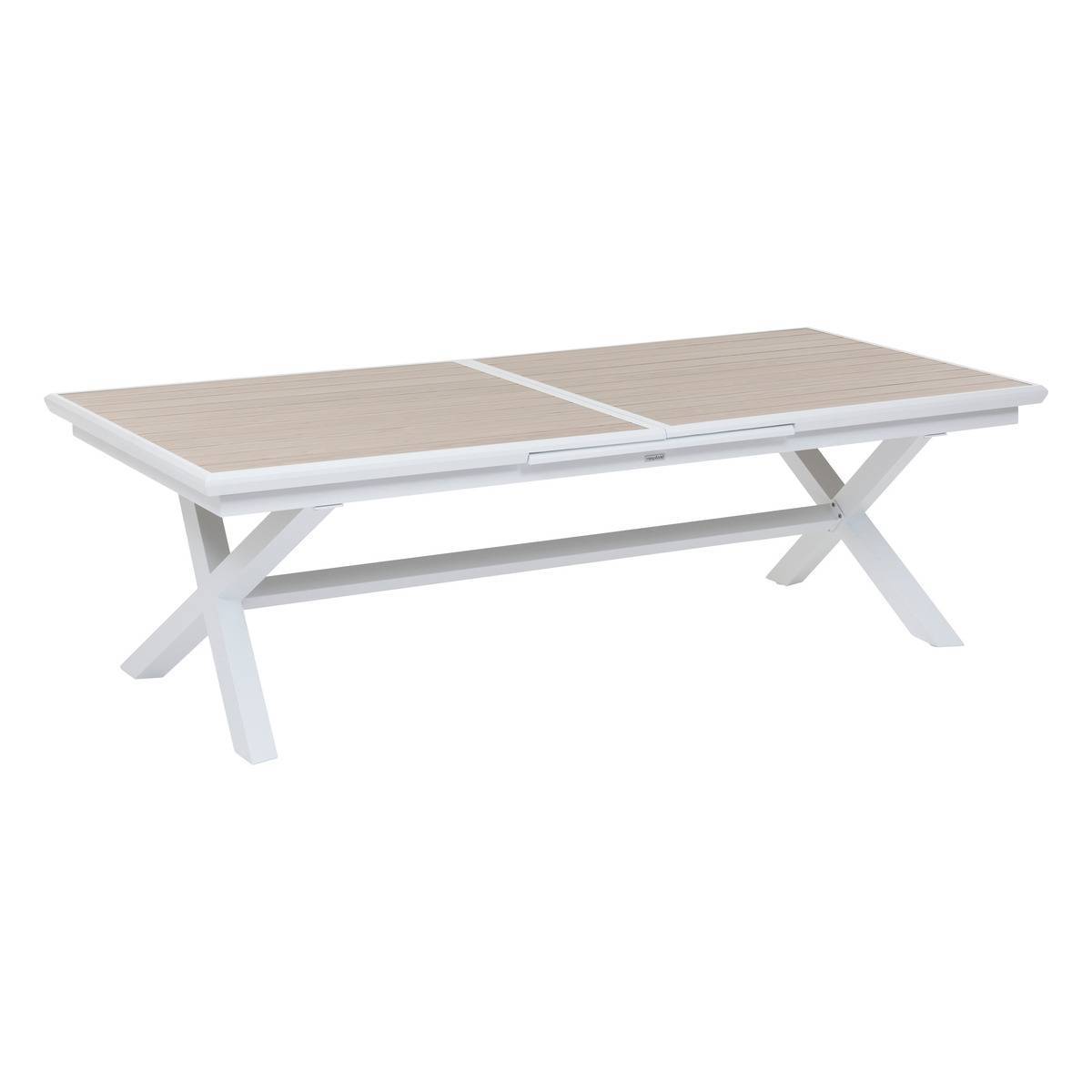 Hesperide - Table de jardin extensible "Axiome" en aluminium lin & argile traité époxy 12 places Hespéride - Image 2