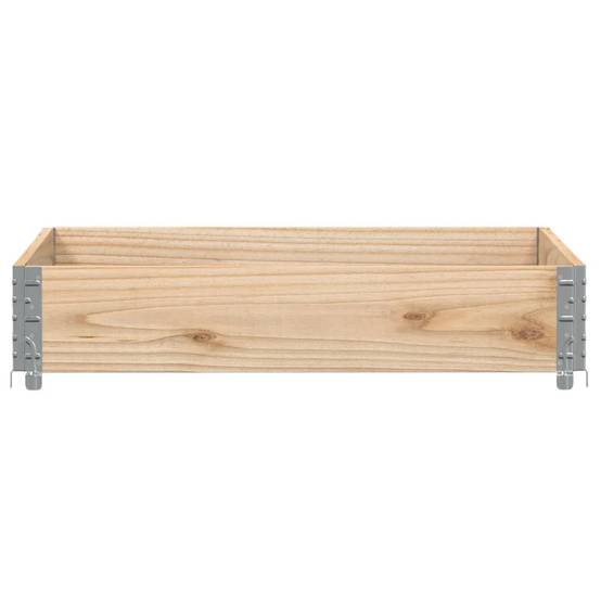 Helloshop26 - Jardinière bac lit surélevé plantes fleurs terrasse jardin 100 x 100 cm bois de pin massif marron - Image 2