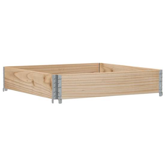 Helloshop26 - Jardinière bac lit surélevé plantes fleurs terrasse jardin 100 x 100 cm bois de pin massif marron - Image 4