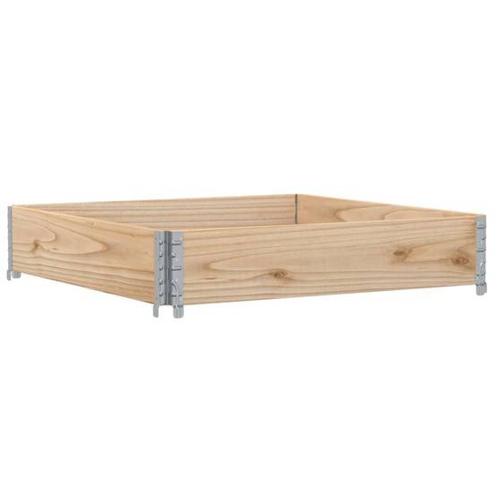 Helloshop26 - Jardinière bac lit surélevé plantes fleurs terrasse jardin 100 x 100 cm bois de pin massif marron - Image 1