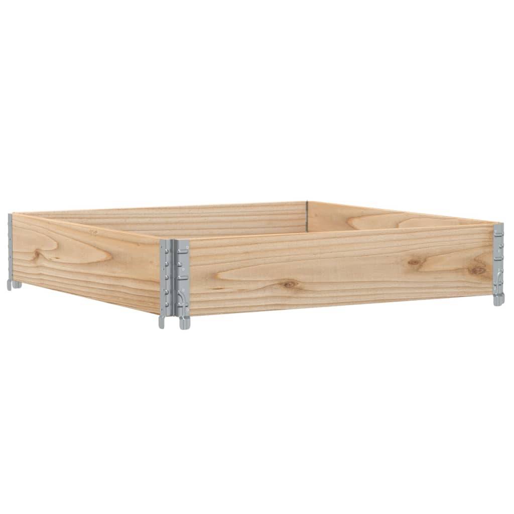 Helloshop26 - Jardinière bac lit surélevé plantes fleurs terrasse jardin 100 x 100 cm bois de pin massif marron - Image 1