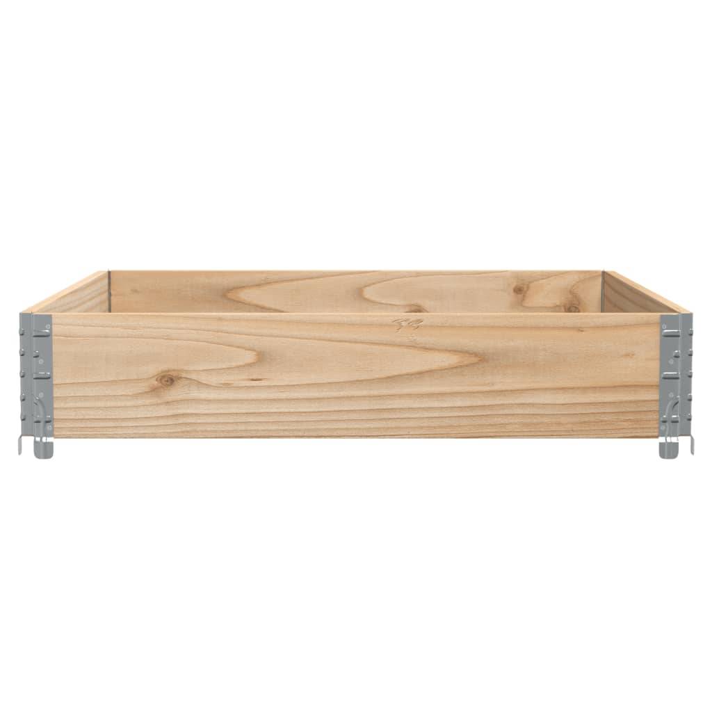 Helloshop26 - Jardinière bac lit surélevé plantes fleurs terrasse jardin 100 x 100 cm bois de pin massif marron - Image 3