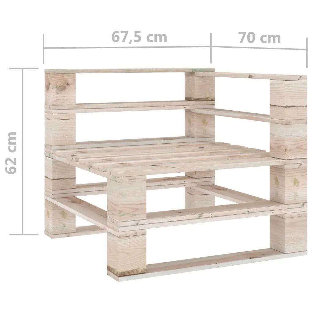 Vidaxl - Salon de jardin en palette avec coussins - vidaXL - Image 3
