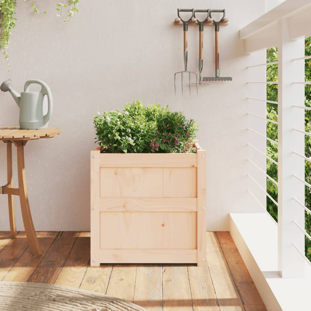 Vidaxl - Jardinière-Pot de fleur-Bac à fleurs 50x50x50 cm bois de pin massif - Image 3