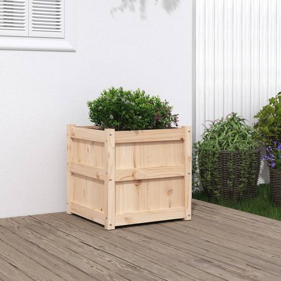 Vidaxl - Jardinière-Pot de fleur-Bac à fleurs 50x50x50 cm bois de pin massif - Image 1