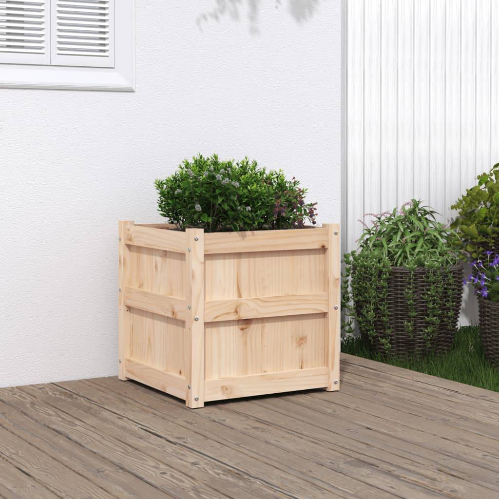 Vidaxl - Jardinière-Pot de fleur-Bac à fleurs 50x50x50 cm bois de pin massif - Image 1