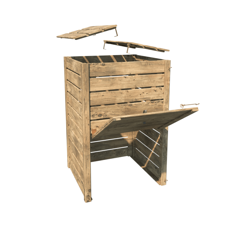 Cerland - Composteur en bois traité 350L Converto - Image 2