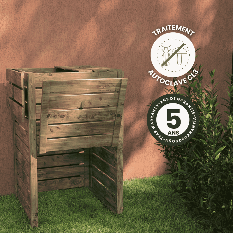 Cerland - Composteur en bois traité 350L Converto - Image 4