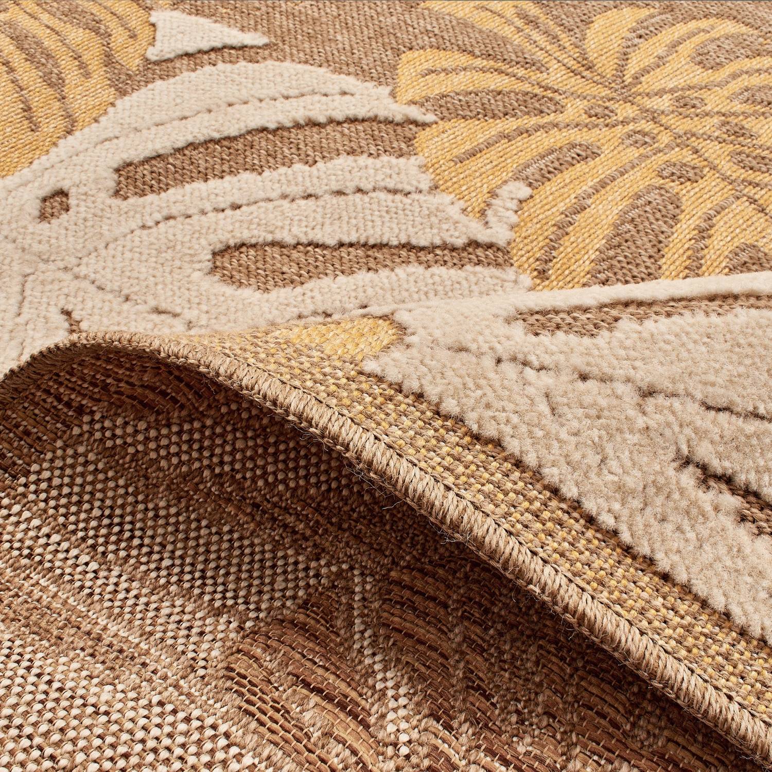 Autre - Tapis intérieur et extérieur en polypropylène marron 120x170cm - Image 2