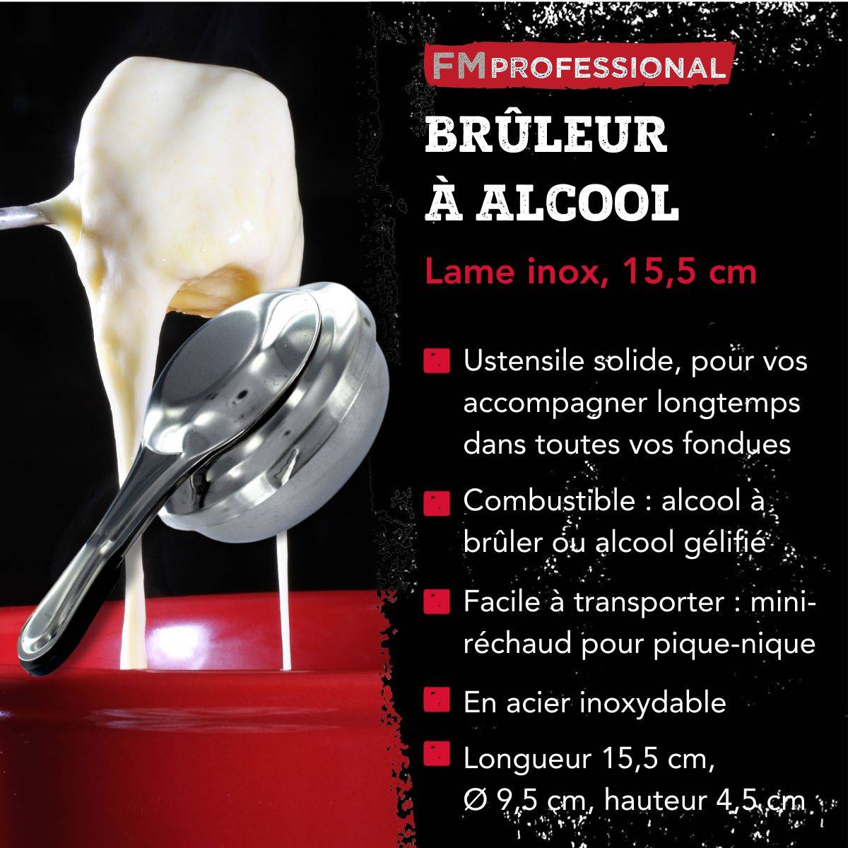 Brûleur alcool fondue savoyarde FM Professional - Image 3