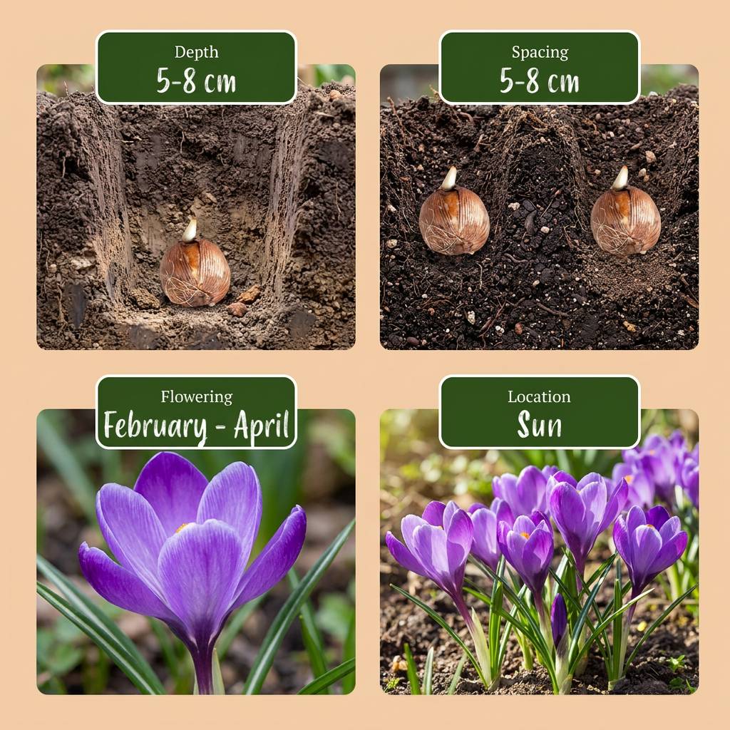 La Green Touch - Crocus bleu à grandes fleurs - 120 bulbes - Image 4