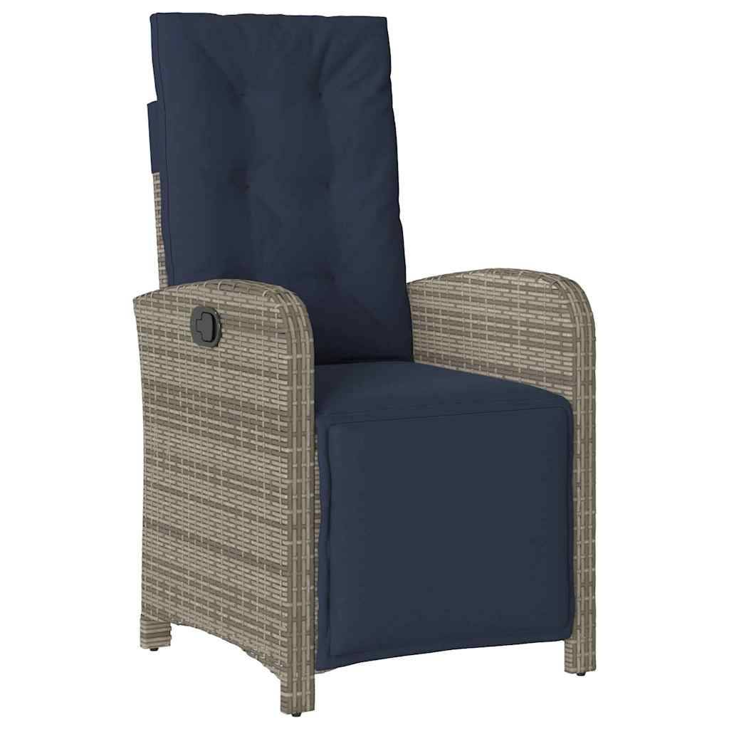 Ensemble de salle à manger pour jardin 3 pcs | Mobilier d'extérieur Gris polyrotin Maison Chic - Image 6