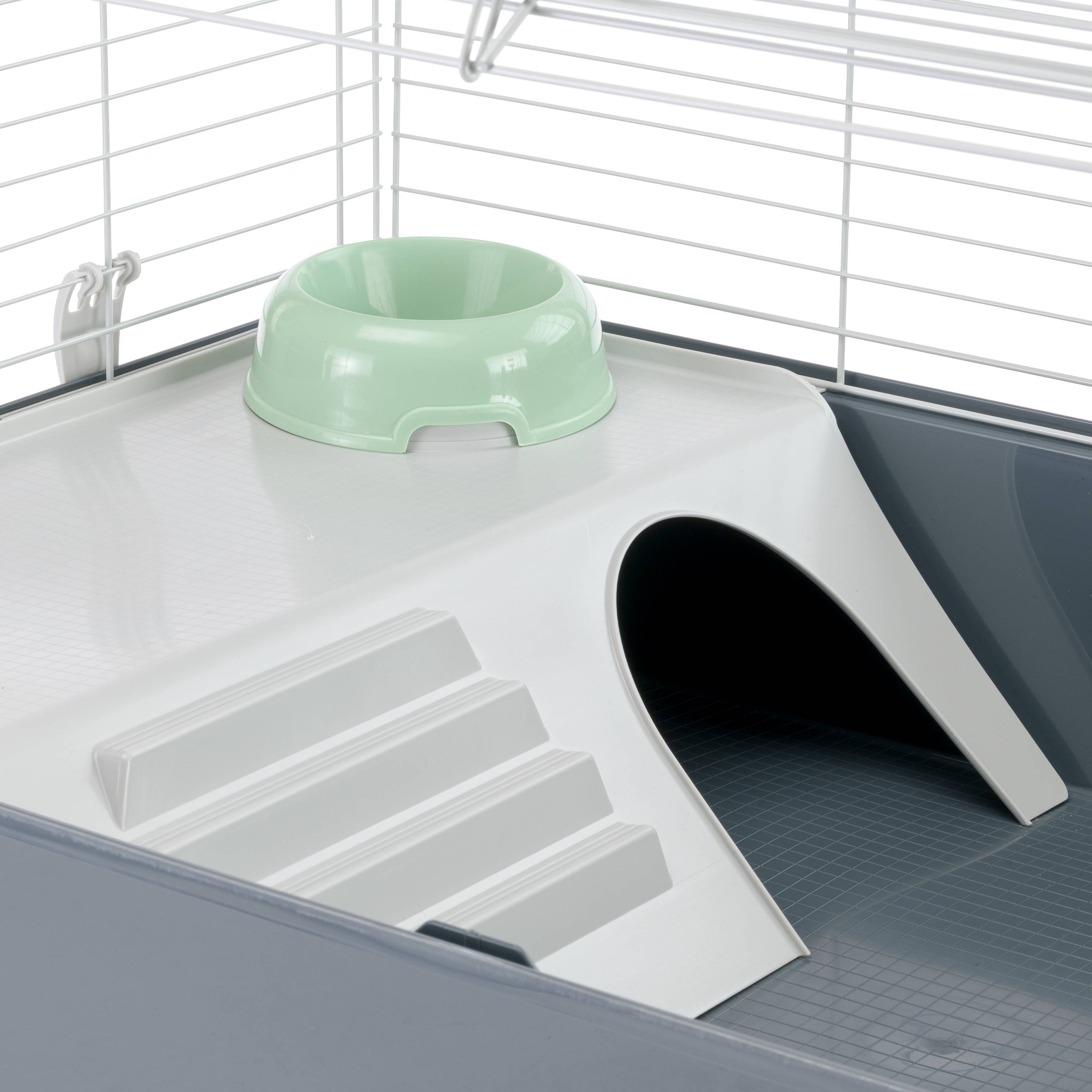 Ferplast - FERPLAST Cage Rongeur LAPIN 100 pour Lapins, Cochons d'Inde, Cochons d'Inde, en Métal, Accessoires inclus : Mangeoire, Abreuvoir, Maison, Gamelle. - Image 9