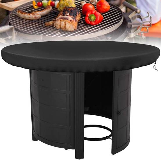 IntiMeg - 100cm Housse de Protection pour Plaque de Feu, Housse de Protection Ronde pour Plaque de feu, pour Table D'appoint Extérieure Ronde, Plaque de Feu - Image 1