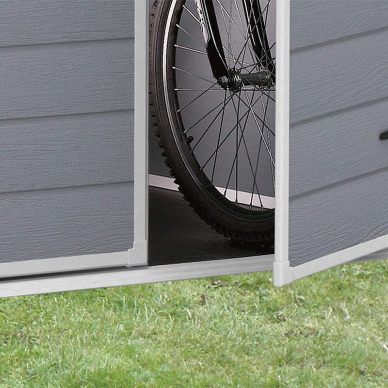 Abri Jardin Résine "premium 86 Dd" - 4,40m² - 186 X 237 X 227 Cm- Gris/blanc -habitat Et Jardin - Image 3