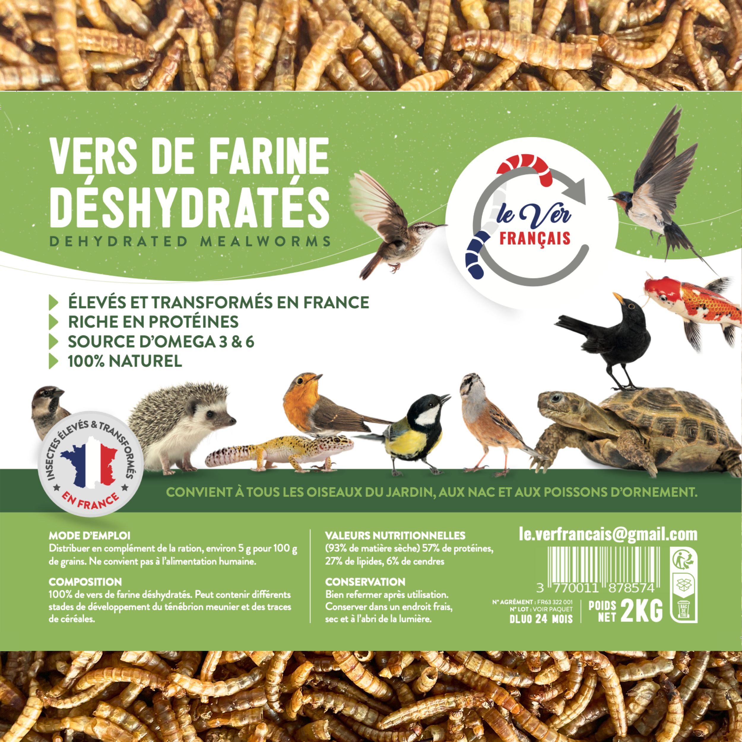 Vers de farine déshydratés 2kg - Le Ver Français - Image 5