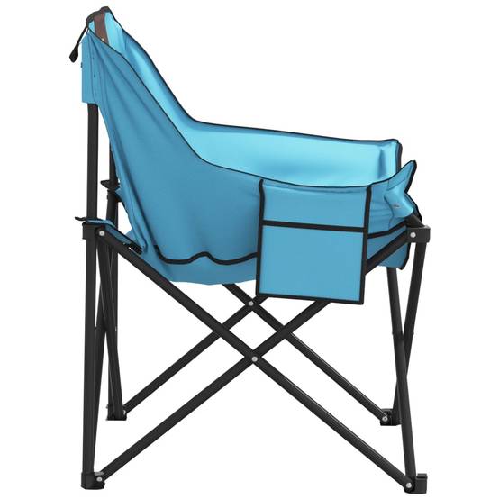 Lot de 2 Chaise de jardin | Chaise de camping avec poche pliable bleu vif - Image 7