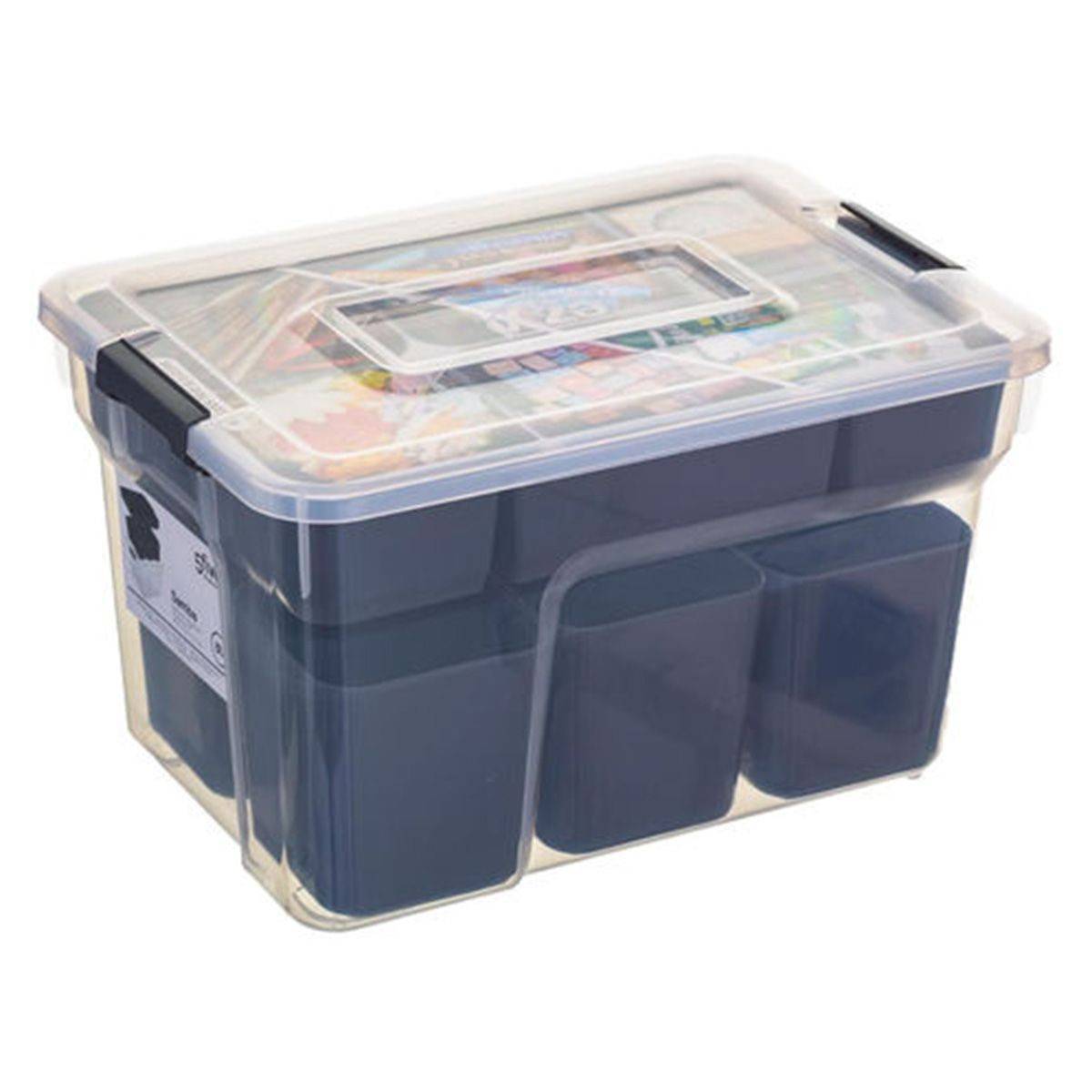 Boîte de Rangement "10 Compartiments" 8L Transparent - Image 1