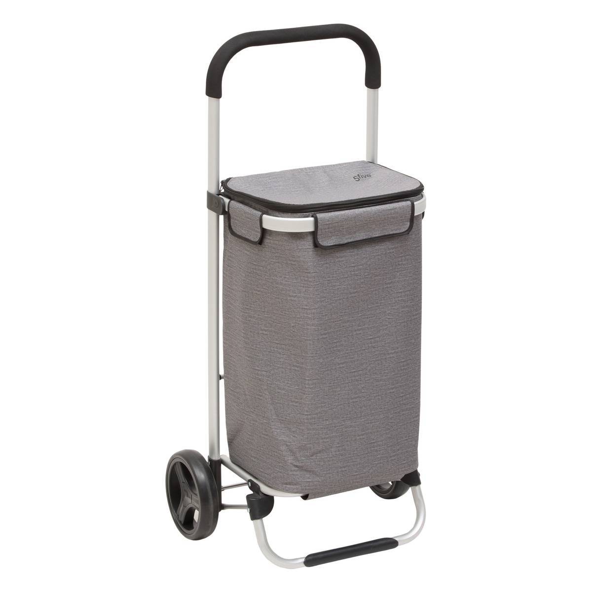 Chariot de courses isotherme gris - 5five - Image 1