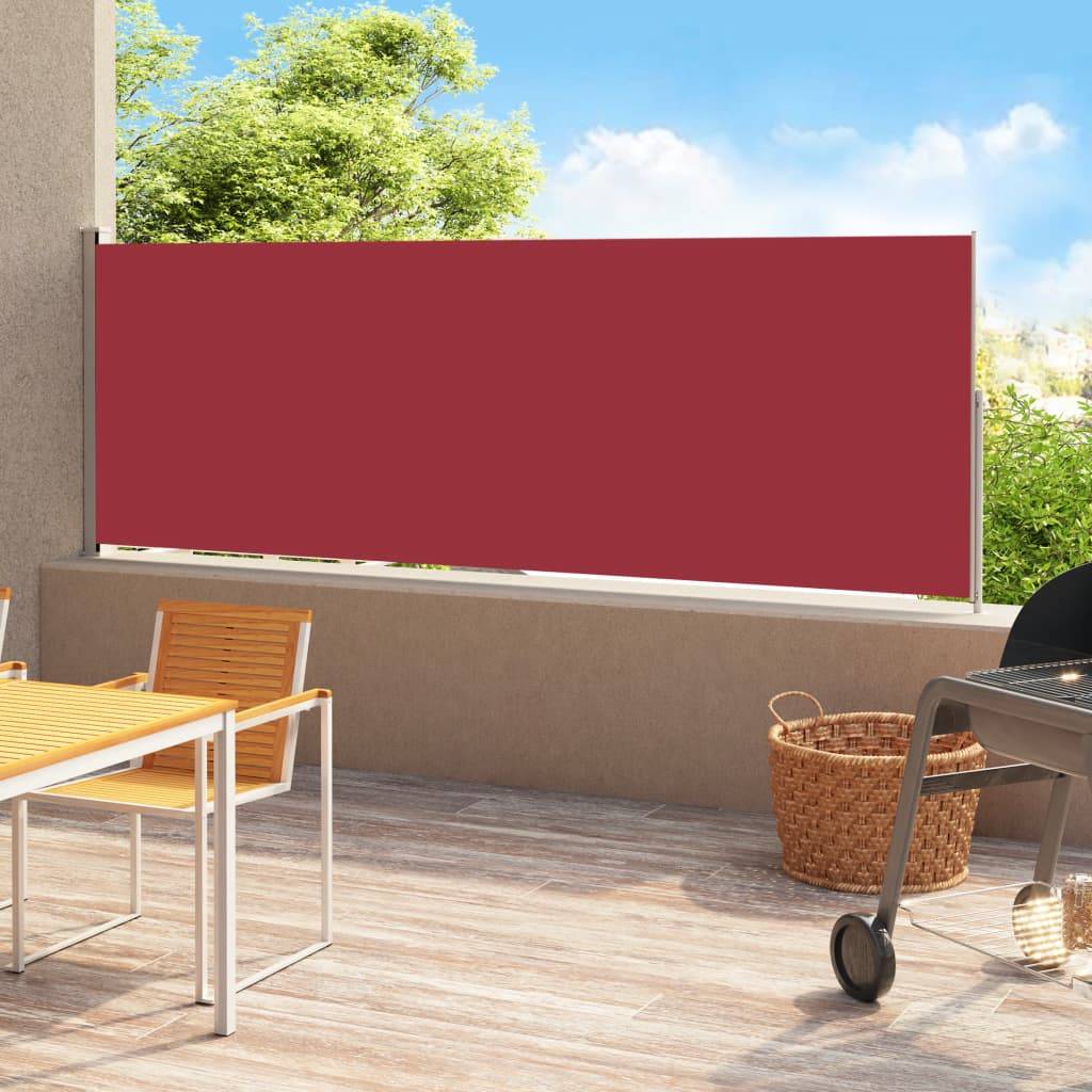 Store Banne - Auvent latéral rétractable de patio 200x500 cm Rouge - MEUBLE PRO - Image 2