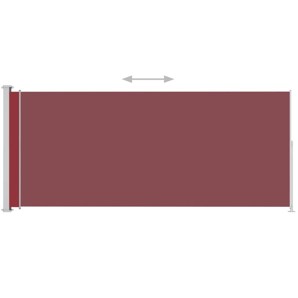 Store Banne - Auvent latéral rétractable de patio 200x500 cm Rouge - MEUBLE PRO - Image 5