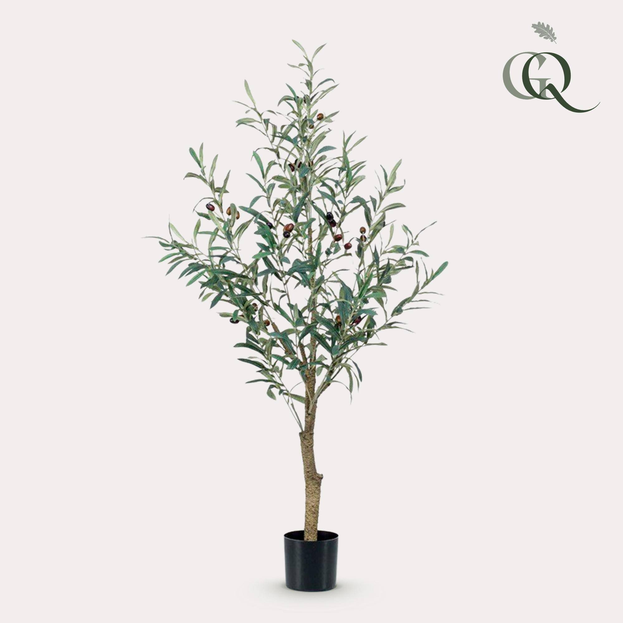 Olivier Artificiel Olea Europaea Réaliste Intérieur Décoration Zen 117 cm Vert - ComfortXL Green Living - Image 1
