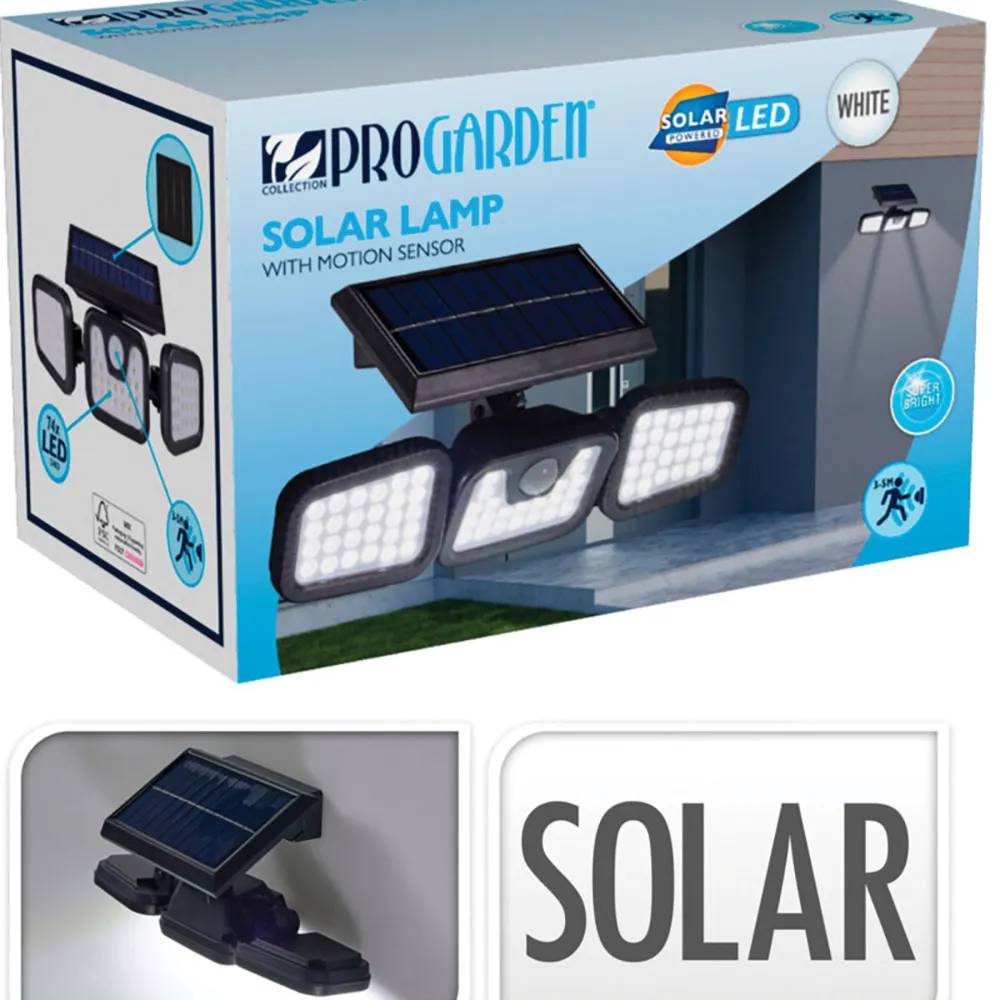 Lampe solaire LED avec panneau monocristallin - IP44 - Montage inclus - Image 2