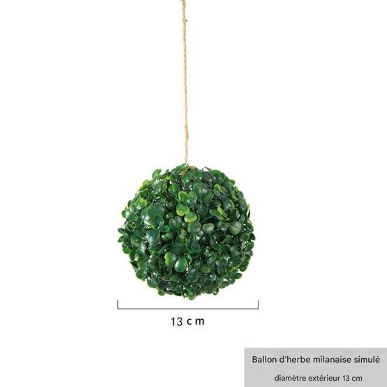 Suspension Décorative Plante Artificielle Milan 13 cm - Lot de 2 - Décoration Plafond Réaliste - Lytech - Image 2