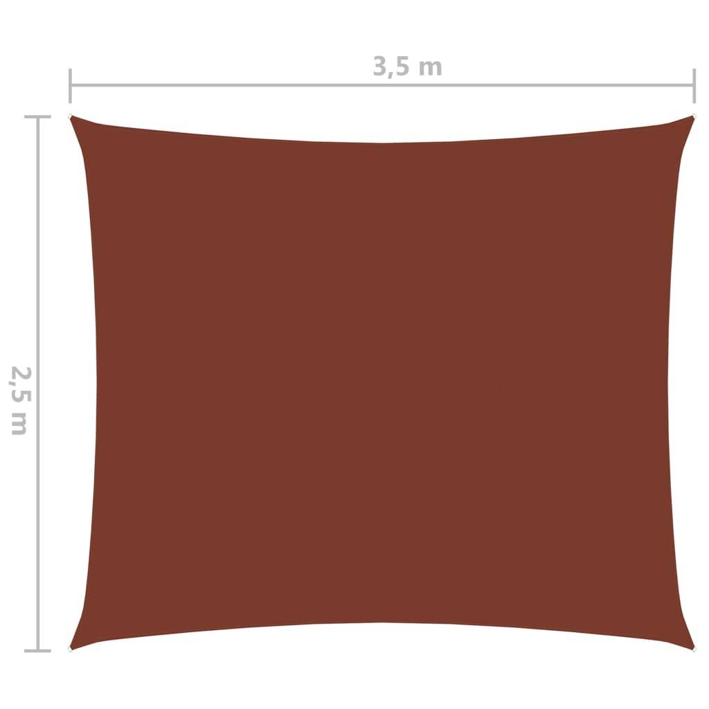Helloshop26 - Voile d'ombrage tissu oxford rectangulaire 2,5 x 3,5 m terre cuite - Image 6