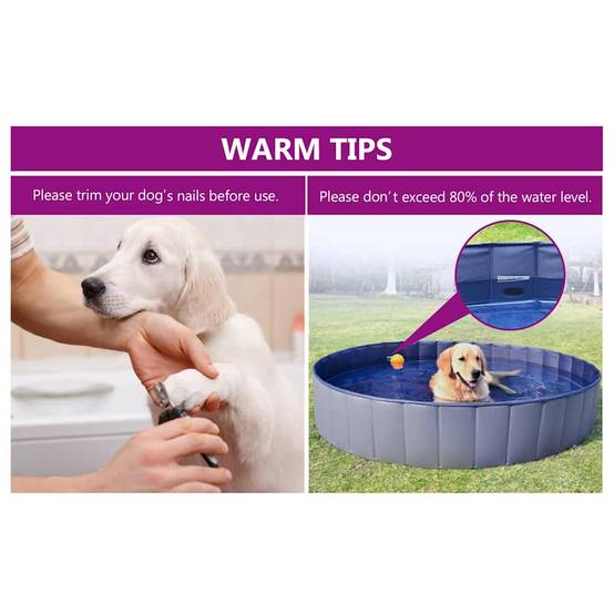 Vidaxl - Piscine pliable pour chiens Bleu 160x30 cm PVC vidaXL 170827 - Image 10