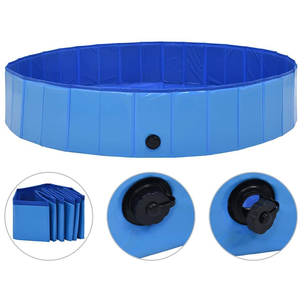 Vidaxl - Piscine pliable pour chiens Bleu 160x30 cm PVC vidaXL 170827 - Image 1