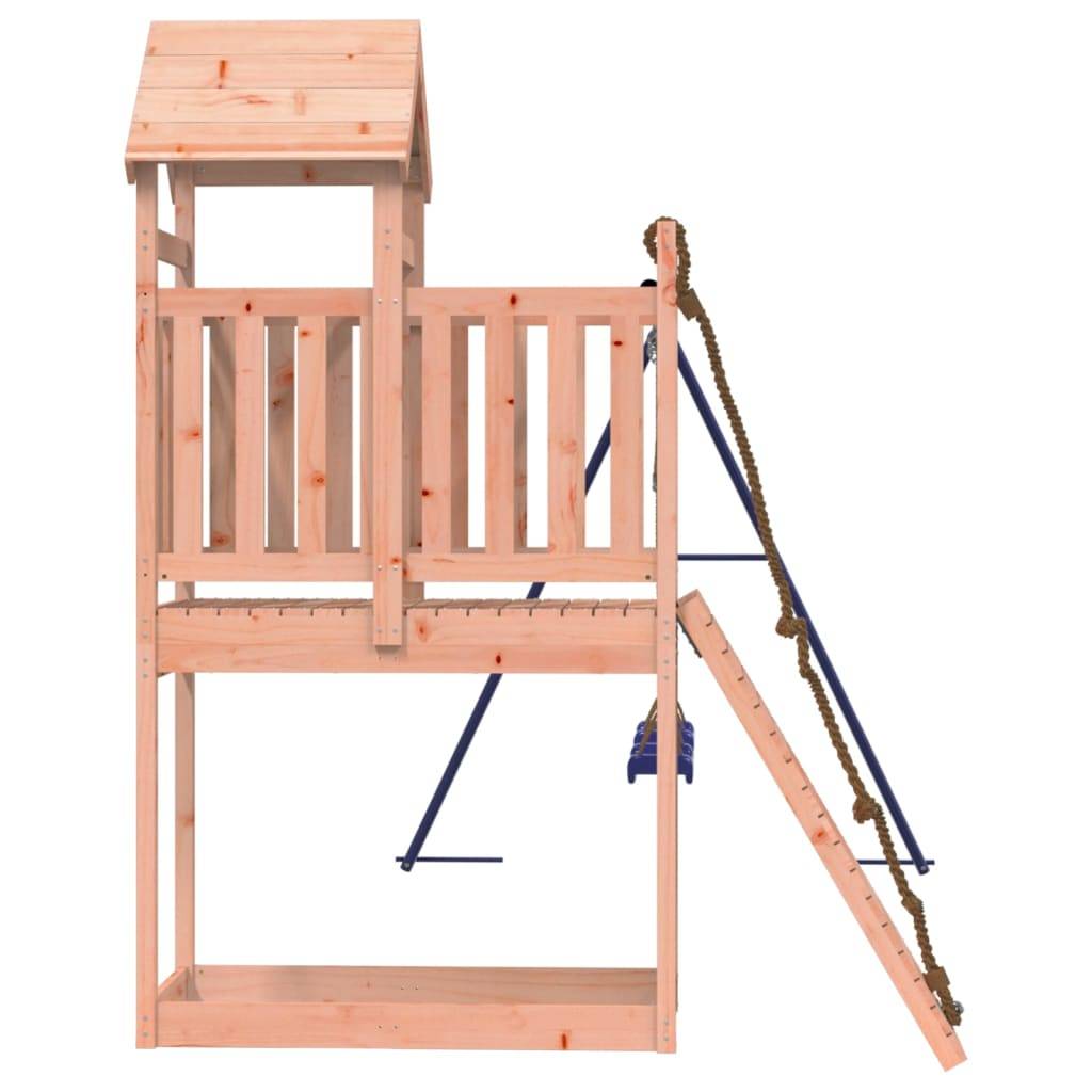 Helloshop26 - Aire de jeux d'extérieur balançoires toboggan portiques robuste 314 x 186 x 214 cm jeux jardin bois massif de douglas - Image 5