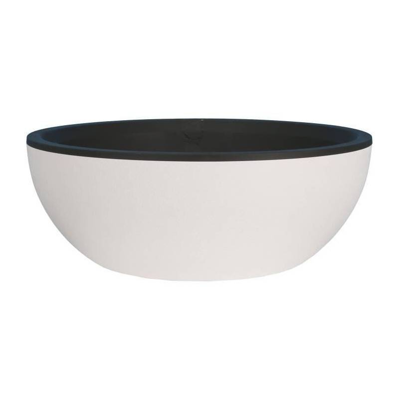Riviera - Riviera - Coupe Pot De Fleurs - Granit D40 - Blanc - Image 1