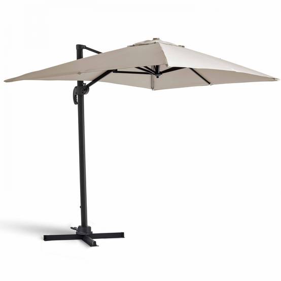 Oviala - Parasol déporté inclinable et rotatif 2x3m en aluminium écru Amalya - Oviala - Image 1