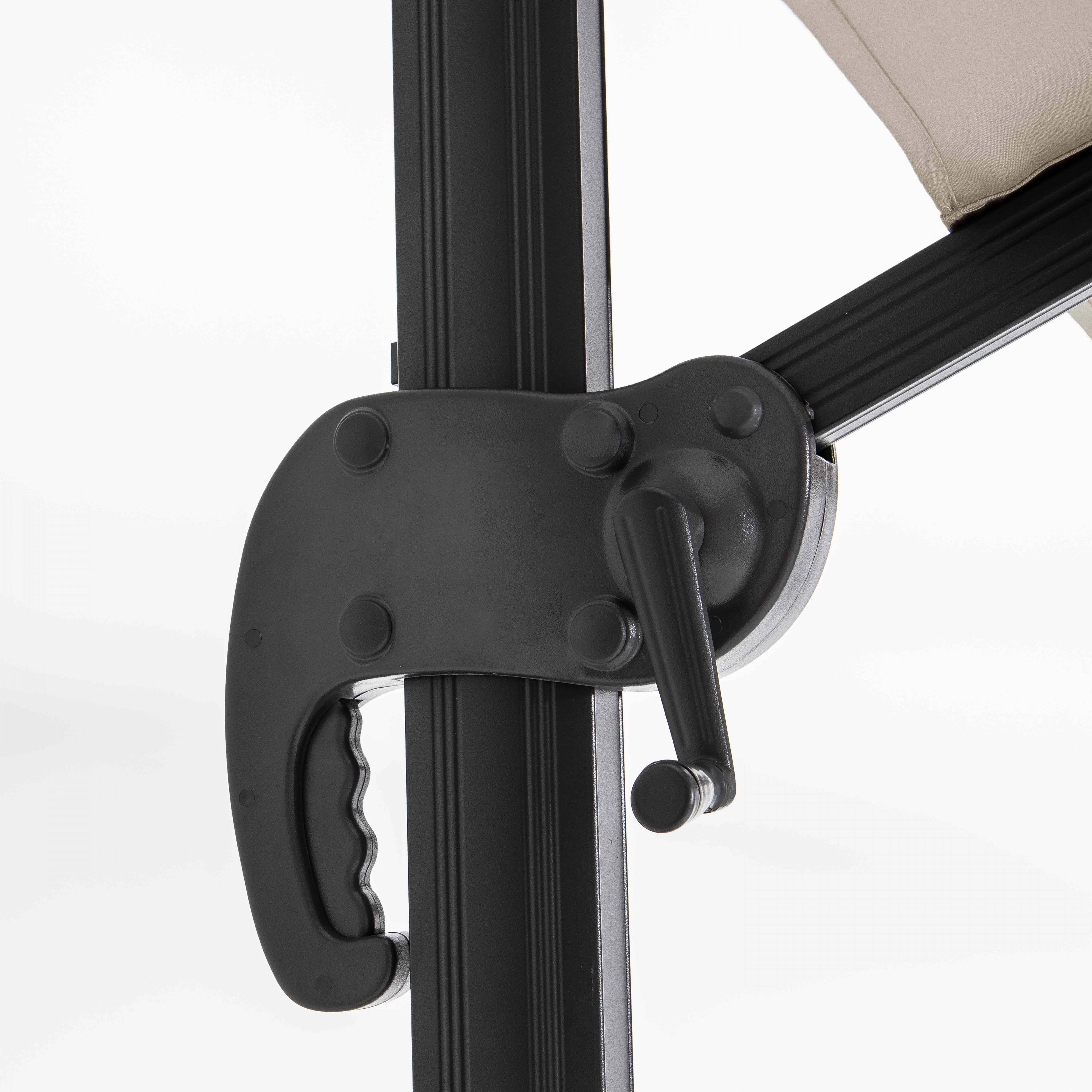 Oviala - Parasol déporté inclinable et rotatif 2x3m en aluminium écru Amalya - Oviala - Image 5