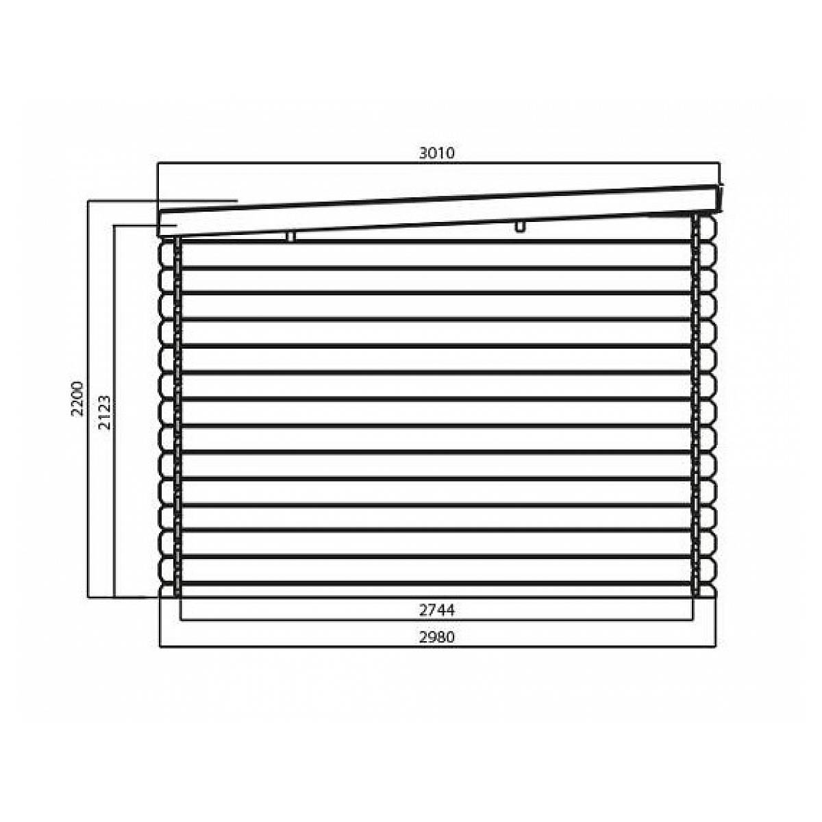 Abri de jardin Rohan en bois traité autoclave de 19,82m² avec terrasse couverte - Image 4